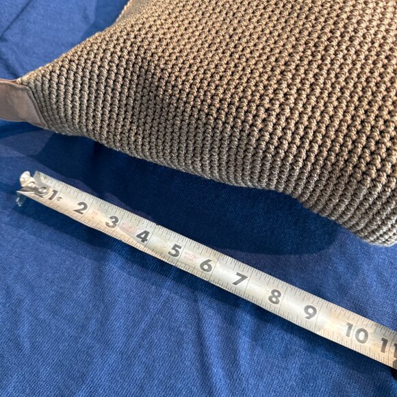 THE SAK Tan Crochet Woven Hobo Bag - Hand Crocheted Shoulder Bag - Picture 7 of 16